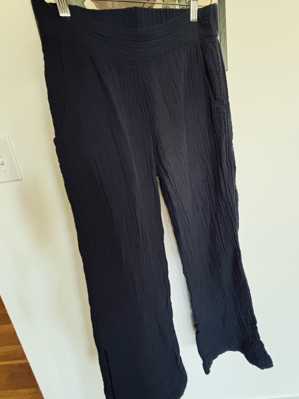 Soft Surroundings Navy Cotton Gauze Pant